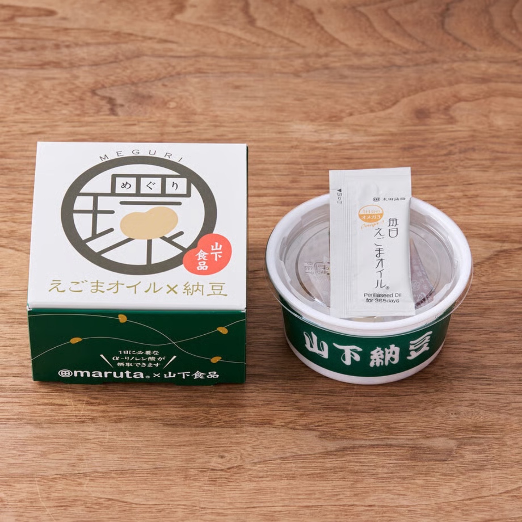 地元企業コラボ商品　太田油脂×山下食品（えごま油×納豆）6食セット